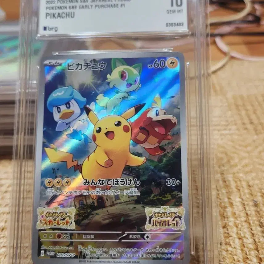 [BUNJANG] Pokemon Card Japanese Pikachu S&amp;V Promo BRG 10 Gem Mint / 포켓몬 카드 일판 피카츄 S&amp;V 프로모 brg 10 Gem Mint