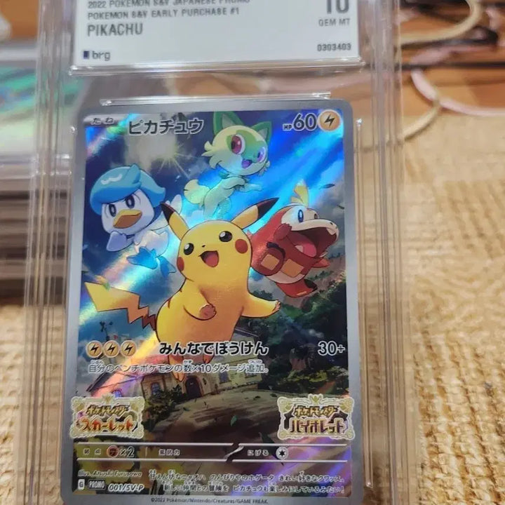 [BUNJANG] Pokemon Card Japanese Pikachu S&amp;V Promo BRG 10 Gem Mint / 포켓몬 카드 일판 피카츄 S&amp;V 프로모 brg 10 Gem Mint