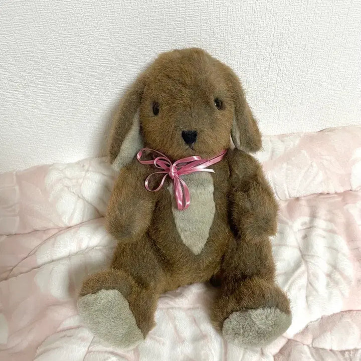 [BUNJANG] Vintage Dog Rabbit Plush Doll / 빈티지 강아지 토끼 인형 레트로 고전