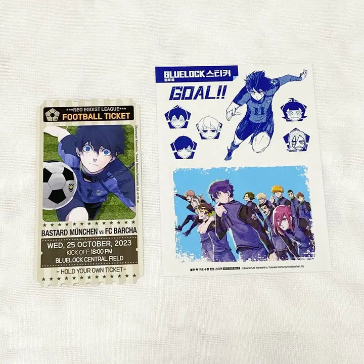 [BUNJANG] Blue Lock Korean Exclusive Sticker Ticket Bundle Set / 블루록 한국 특전 스티커 티켓 일괄