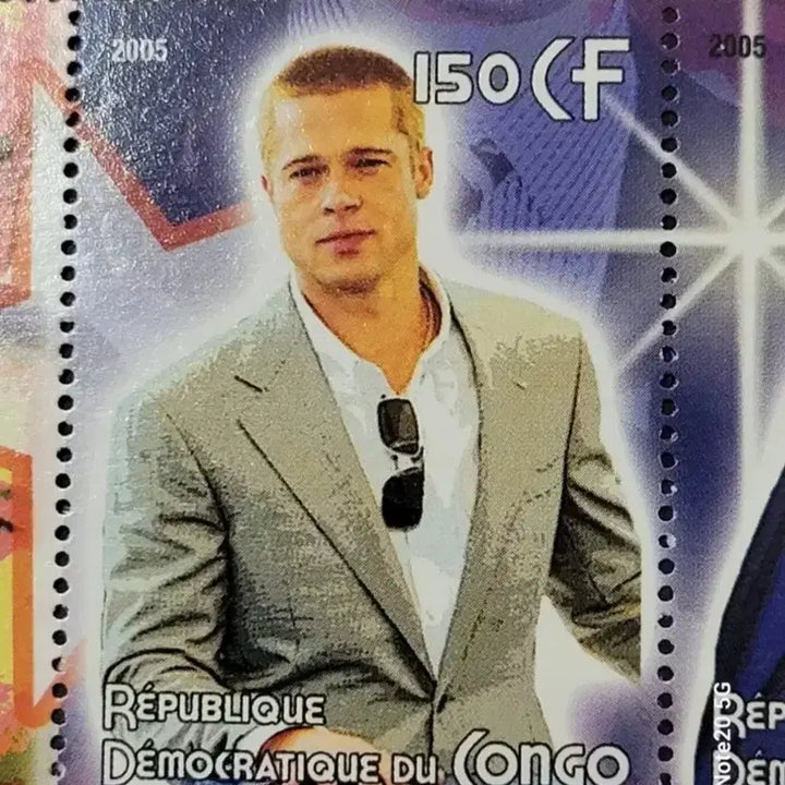 [BUNJANG] Brad Pitt Commemorative Stamp / 2005년 미국 할리우드명배우 브래드피트 기념 우표Brad Pitt