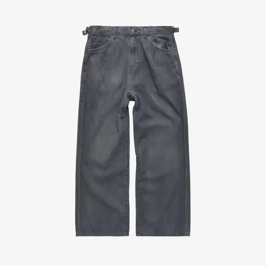 [BUNJANG] Politeru Goshima Coated Denim Pants Blue Charcoal / [3] 폴리테루 코티드 고시마 데님 팬츠 블루 차콜