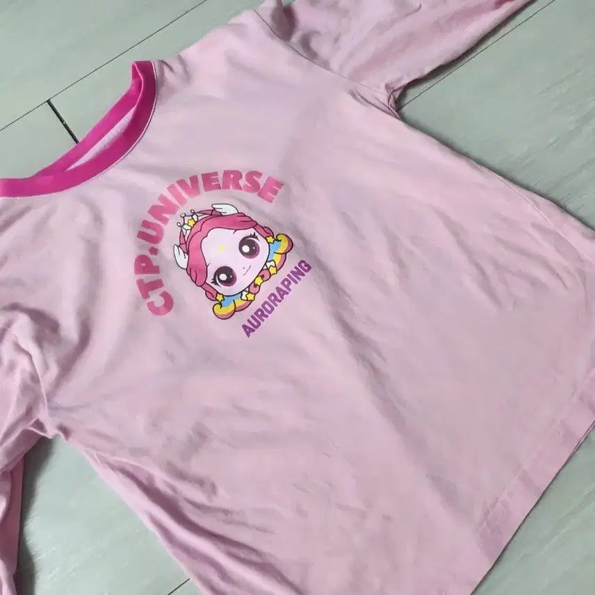 [BUNJANG] Tini-ping Aurora-ping Round T-shirt (110) / 티니핑,오로라핑 라운드티(110)