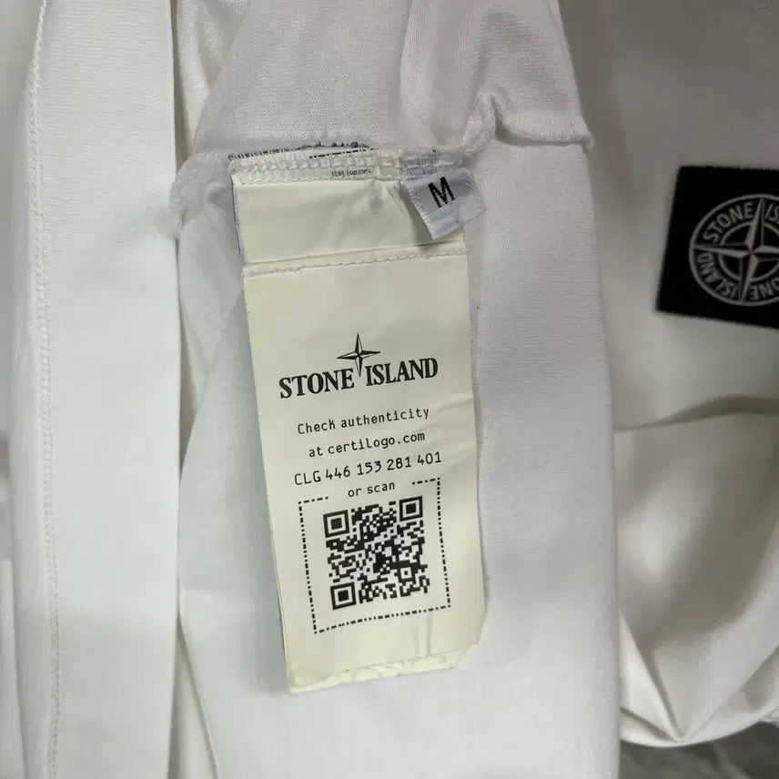 [BUNJANG] Stone Island Short Sleeve T-Shirt White M / [M] 스톤아일랜드 반팔 화이트