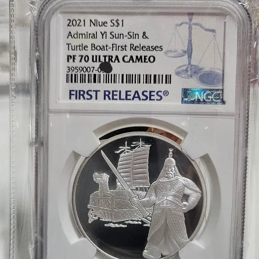 [BUNJANG] 2021 Yi Sun-sin Turtle Ship Silver Medal NGC PF70 First Release / 2021 이순신 거북선 은화  NGC PF70 퍼스트릴리즈 메달 은메달