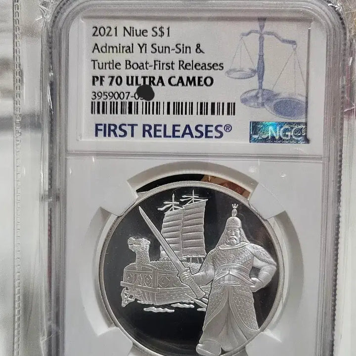 [BUNJANG] 2021 Yi Sun-sin Turtle Ship Silver Medal NGC PF70 First Release / 2021 이순신 거북선 은화  NGC PF70 퍼스트릴리즈 메달 은메달