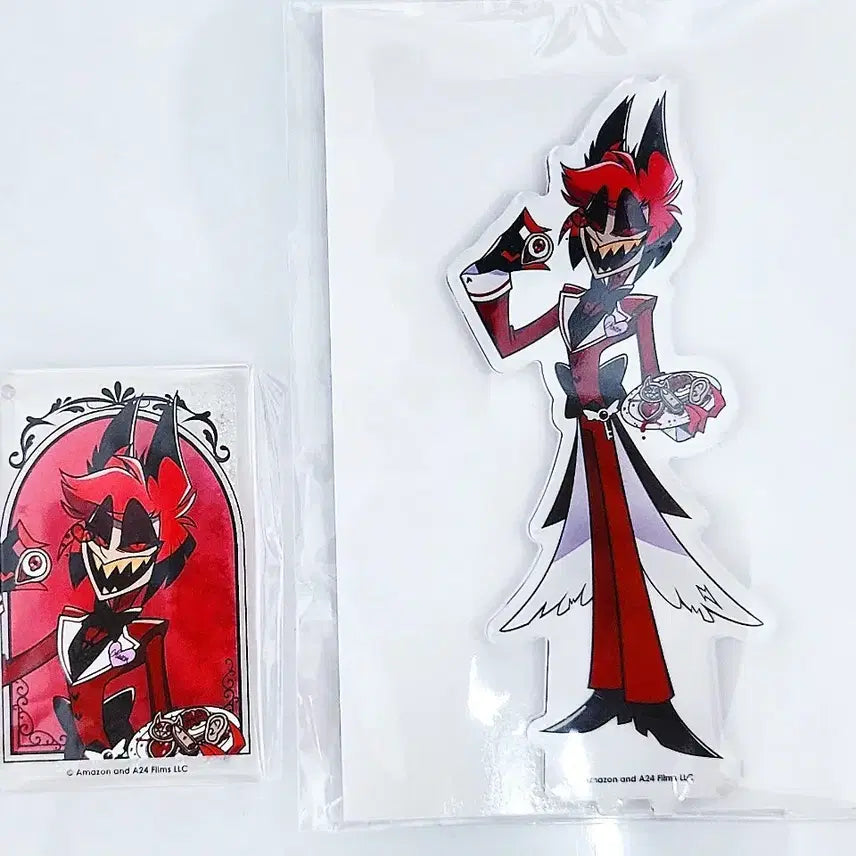 [BUNJANG] Hazbin Hotel Alastor Cafe Collaboration Acrylic Stand &amp; Yusa Korotta Keychain / 해즈빈호텔 알래스터 애니메이트 카페 콜라보 아크릴 스탠드 유사코롯타 키링