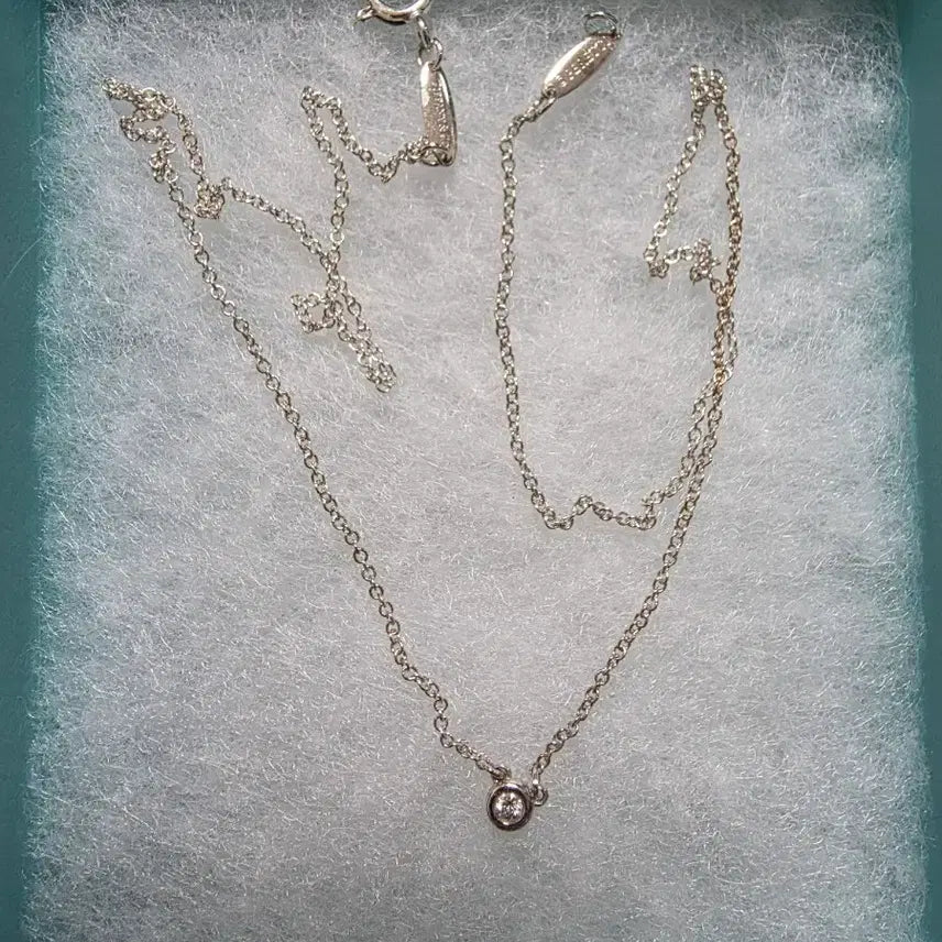 [BUNJANG] Tiffany &amp; Co. Elsa Peretti 0.03 Diamond Pendant Necklace / 티파니앤코 목걸이 (엘사퍼레티 0.03)