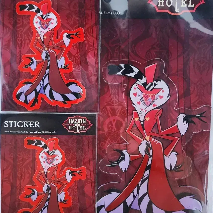 [BUNJANG] Hazbin Hotel Shinjuku Pop-Up Valentino Acrylic Standee &amp; Sticker Set / 해즈빈호텔 신주쿠팝업 발렌티노 아크릴스탠드 스티커