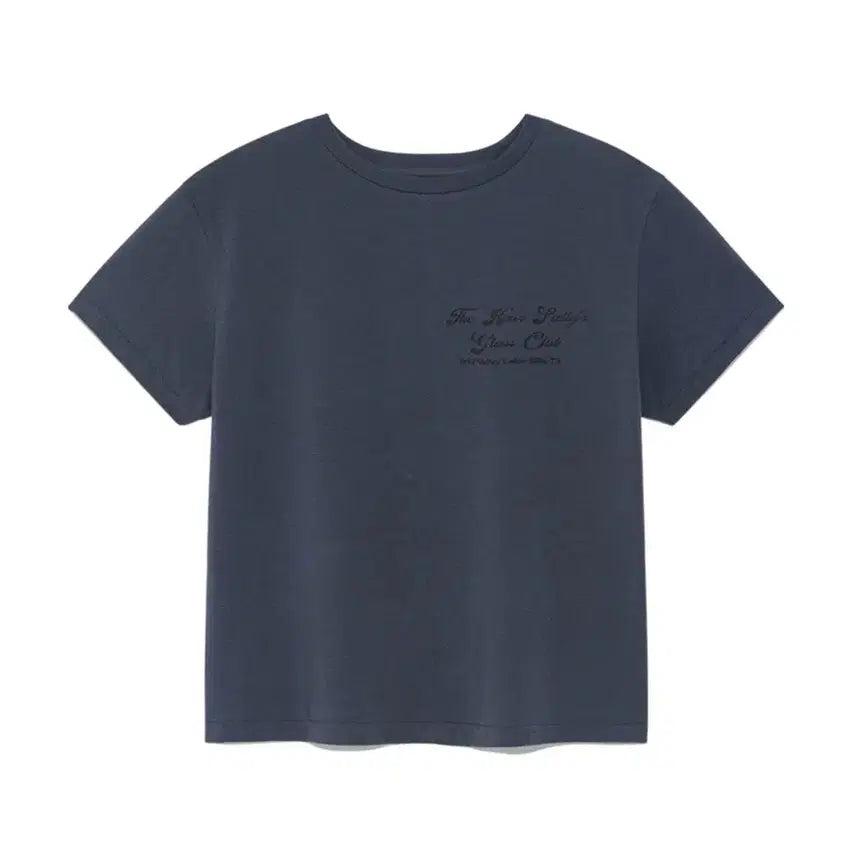 [BUNJANG] GLOWNY Glass Club Tee Navy / 글로니(GLOWNY) GLASS CLUB TEE 클래스 클럽 티 네이비