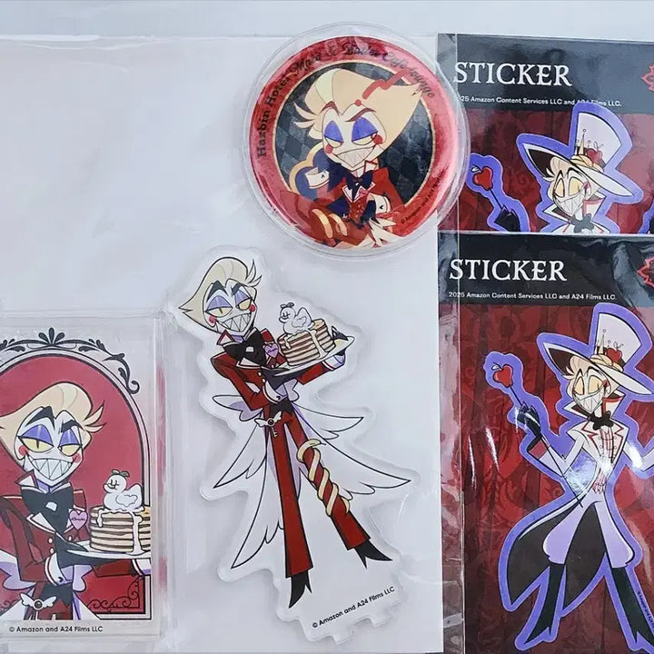 [BUNJANG] Hazbin Hotel Lucifer Animate Cafe Collaboration Acrylic Stand, Yusa Corotta, Can Badge / 오늘만]해즈빈호텔 루시퍼 애니메이트 카페 콜라보 아크릴 스탠드