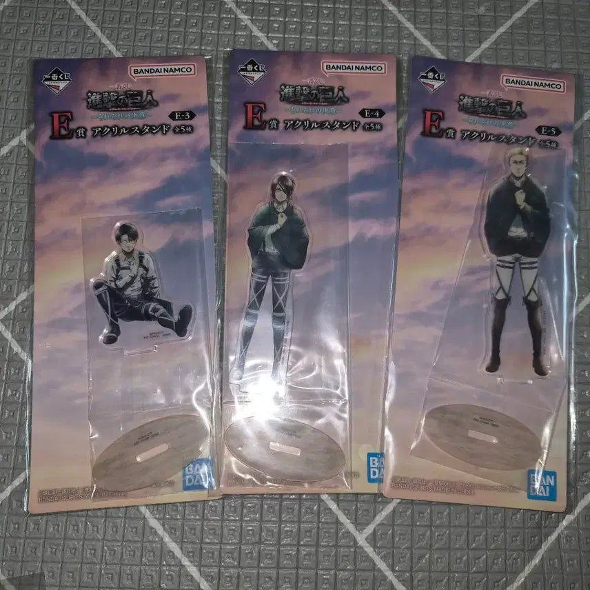 [BUNJANG] Attack on Titan Ichiban Kuji E Prize Acrylic Stand Set (Sealed) / (미개봉)*급처*진격의 거인 제일복권 이치방쿠지 E상 아크릴 스탠드 세트