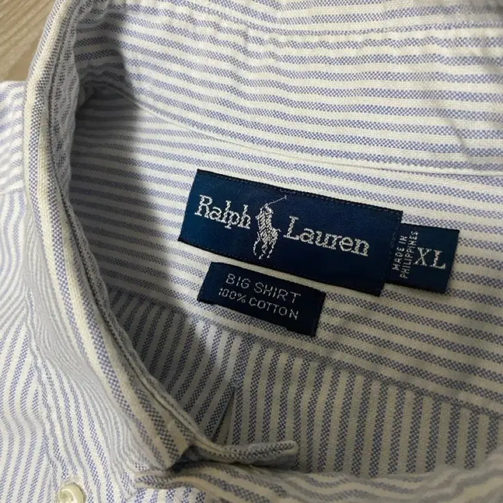 [BUNJANG] Polo Ralph Lauren Big Shirt Candy Stripe / [XL] 폴로 빅 셔츠 (캔디 스트라이프)