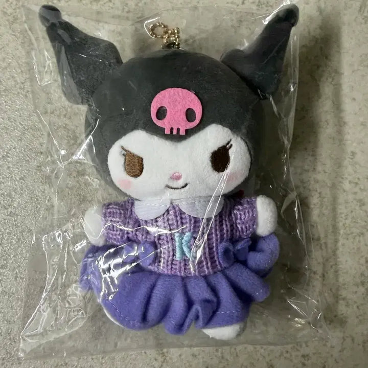 [BUNJANG] Sanrio Kuromi Knit Mascot / 무뉴구루미 쿠로미 니트 마스코트