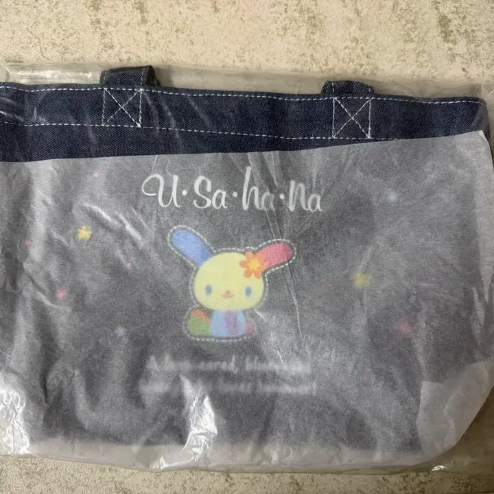 [BUNJANG] Sanrio Usahana Denim Tote Bag / 산리오 우사하나 데님 토트백
