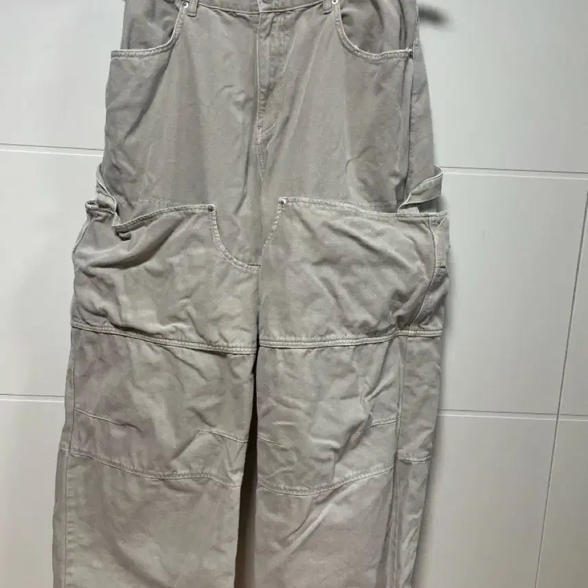 [BUNJANG] Nonnode Double Knee Trousers Beige Size 2 / 논노드 더블니 베이지 2사이즈
