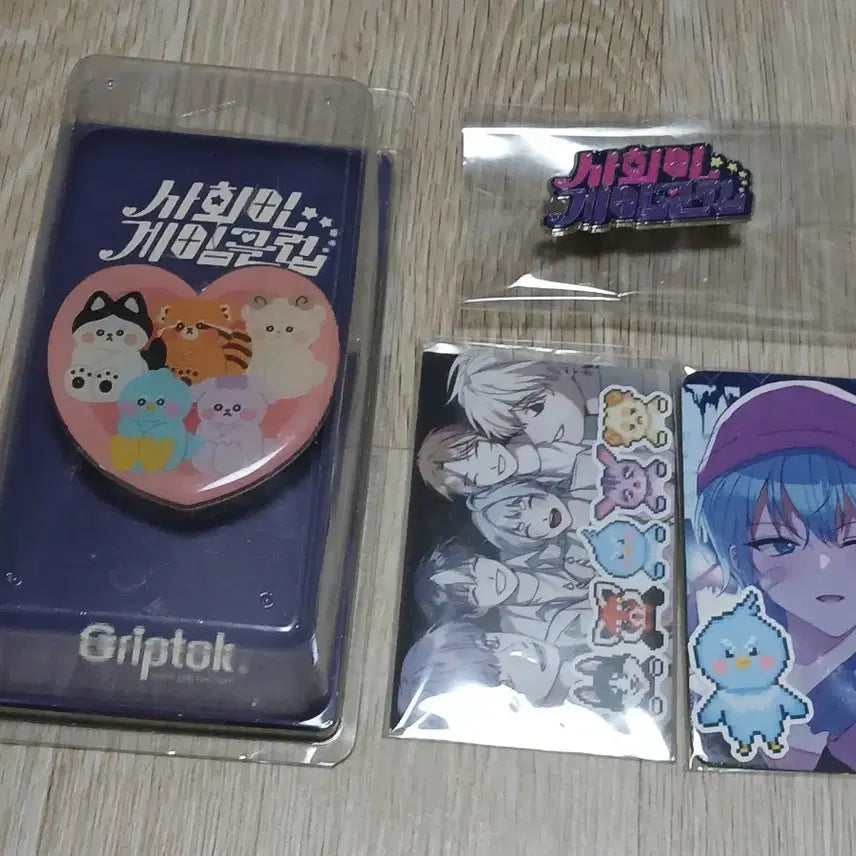 [BUNJANG] Saiin Game Club Logo Badge &amp; Grip Talk / 사회인 게임클럽 사인클 로고뱃지, 그립톡