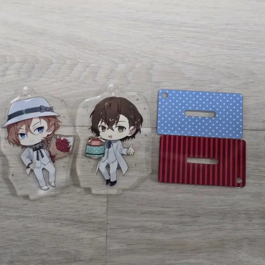 [BUNJANG] Bungo Stray Dogs Dazai &amp; Chuuya SD Party Ver. Mini Acrylic Stand Set / 문스독 다자이 &amp; 츄야 SD 파티 버전 미니 아크릴 스탠드 세트