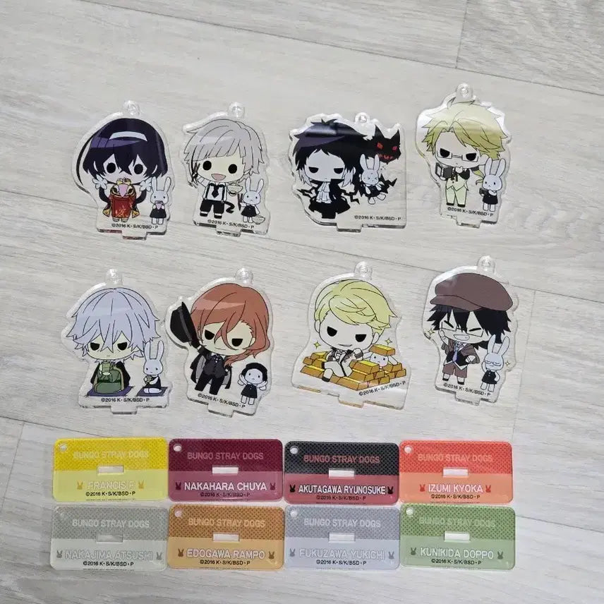 [BUNJANG] Bungo Stray Dogs Rabbit/Easter Limited Mini Acrylic Stand Full Set / 문호 스트레이 독스(문스독) 토끼/이스터 한정 미니 아크릴 스탠드 8종