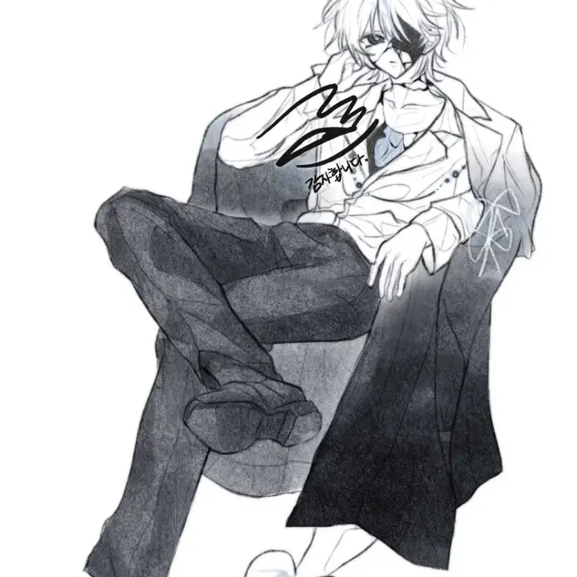 [BUNJANG] Black and White Sketch Commission / 흑백 낙서 그림 커미션