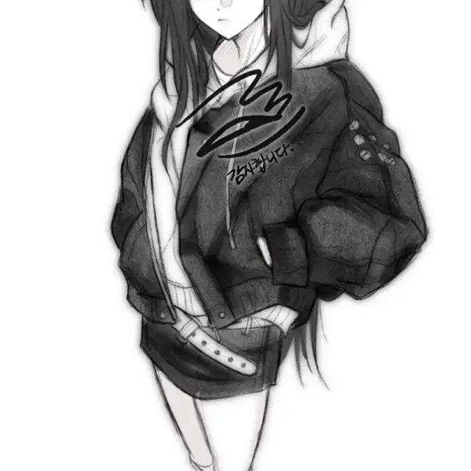 [BUNJANG] Black and White Sketch Commission / 흑백 낙서 그림 커미션