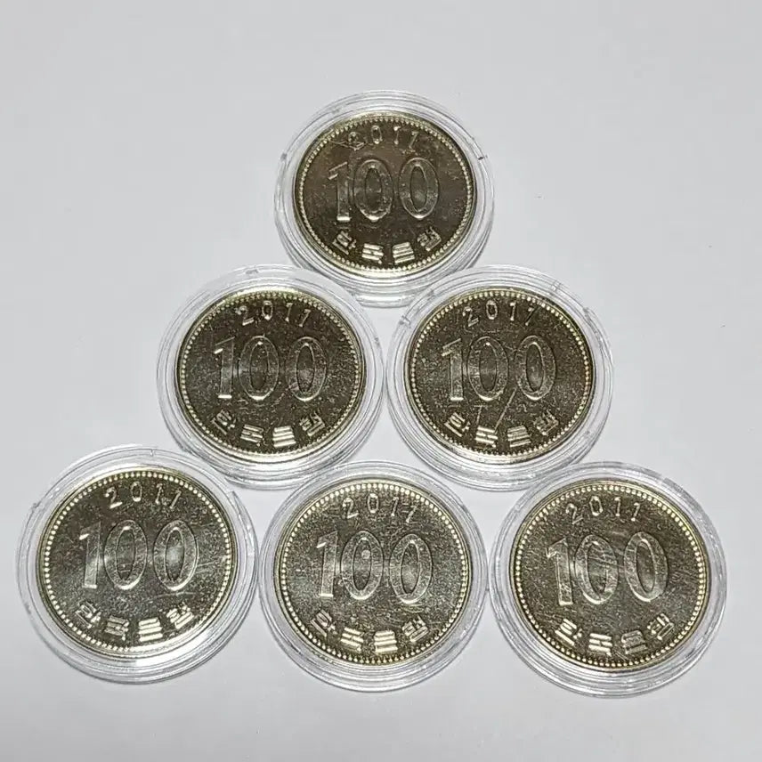[BUNJANG] 2011 100 Won Coin Bundle Set (Unused) / 2011년 100원 동전 (미사용)     6개 일괄