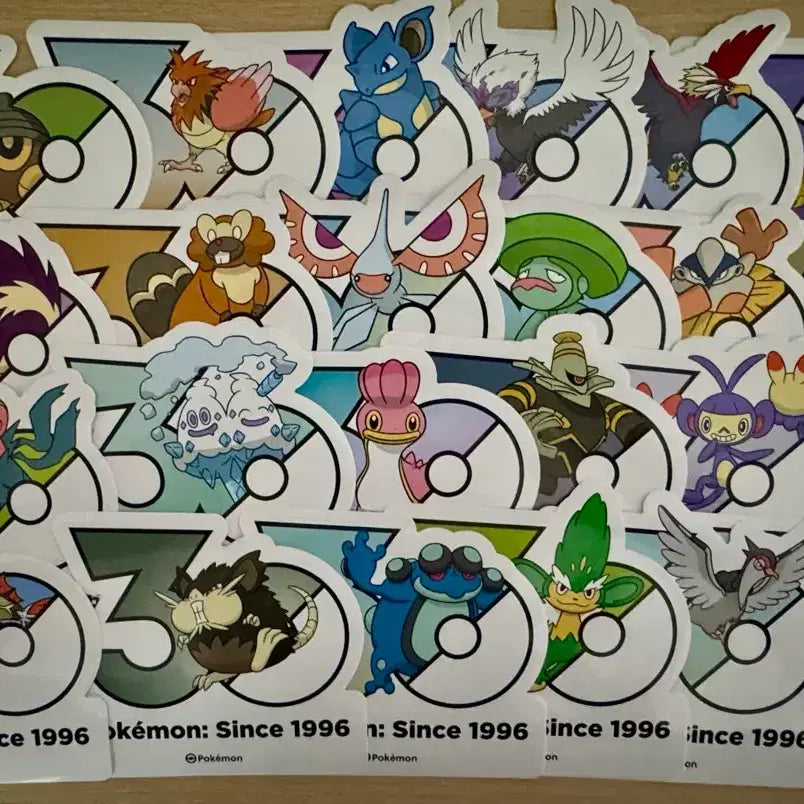 [BUNJANG] Pokemon Pop-Up 30th Anniversary Logo Sticker - Trade / 포켓몬 성수 팝업 30주년 로고스티커 교환