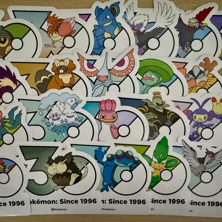 [BUNJANG] Pokemon Pop-Up 30th Anniversary Logo Sticker - Trade / 포켓몬 성수 팝업 30주년 로고스티커 교환