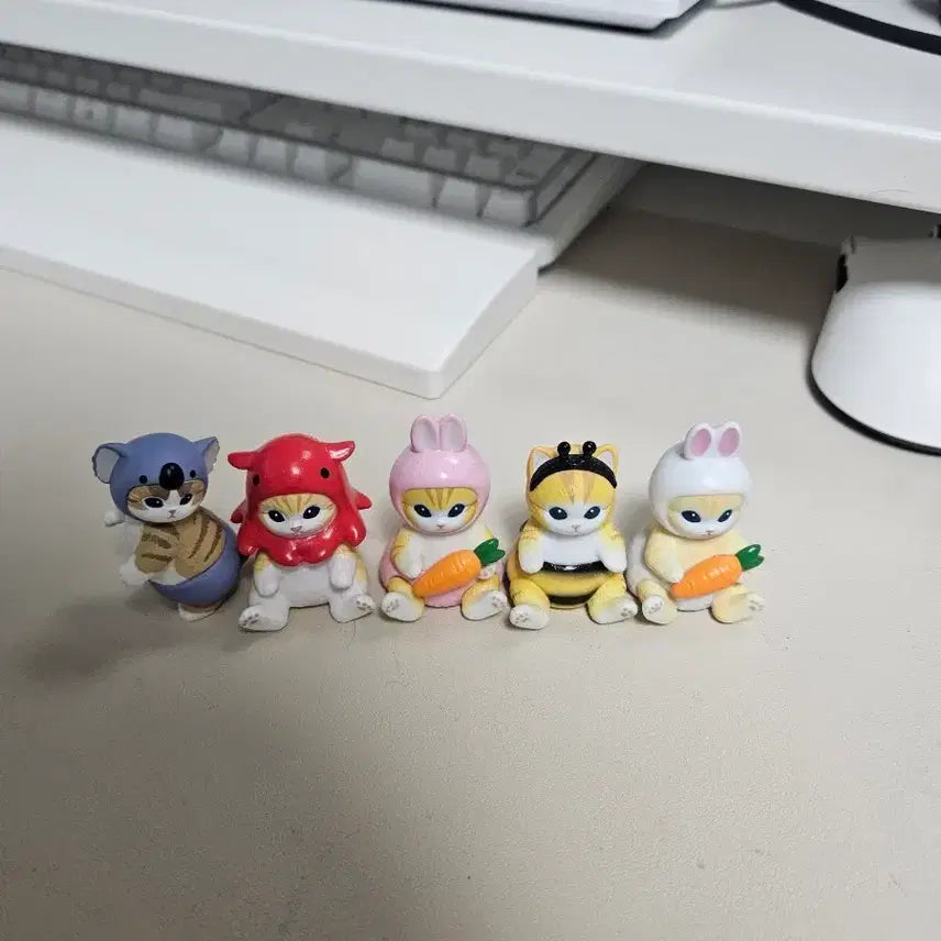 [BUNJANG] Mofsand Cat Figure Bundle Set / 모프샌드 피규어 5개 일괄
