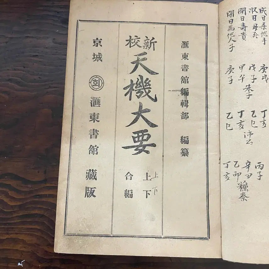 [BUNJANG] 1924 Gyeondoseogwan Astronomical Almanac (Cheonmundaeo) Complete Set / 고서 / 일제강점기 1924년 회동서관 발행 (천문대요) 1책완질 팝니다