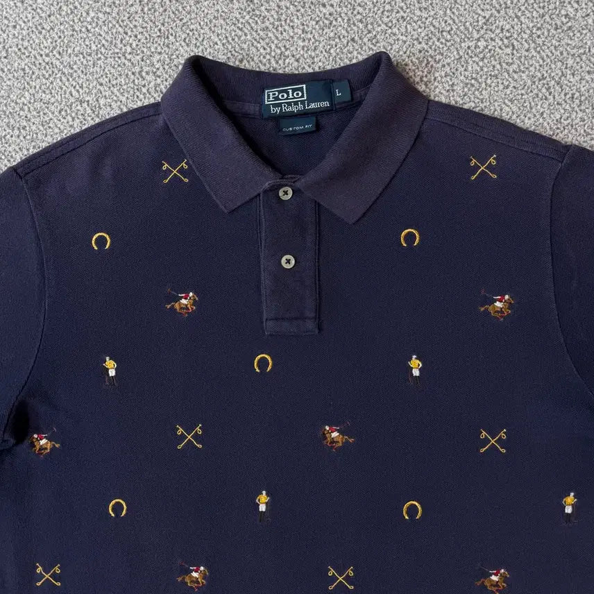 [BUNJANG] Polo Ralph Lauren Embroidered Short Sleeve Polo Shirt / 폴로 랄프로렌 반팔 카라티 L