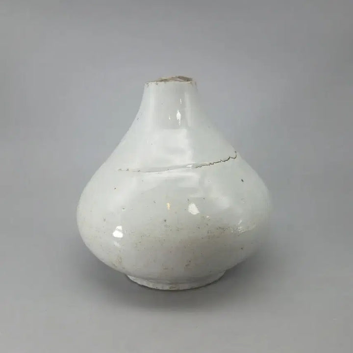 [BUNJANG] Joseon Dynasty Bunwon Celadon Porcelain Vase / 골동품 조선후기 관요 분원 순백자 병