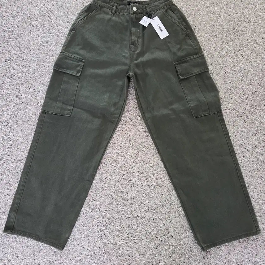 [SOLD OUT] 토피 가먼트 다잉 카고 데님 팬츠 (KHAKI) TOFFEE