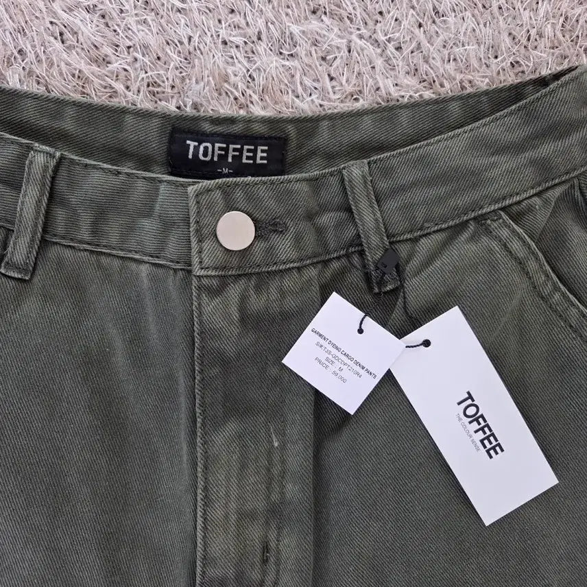[SOLD OUT] 토피 가먼트 다잉 카고 데님 팬츠 (KHAKI) TOFFEE