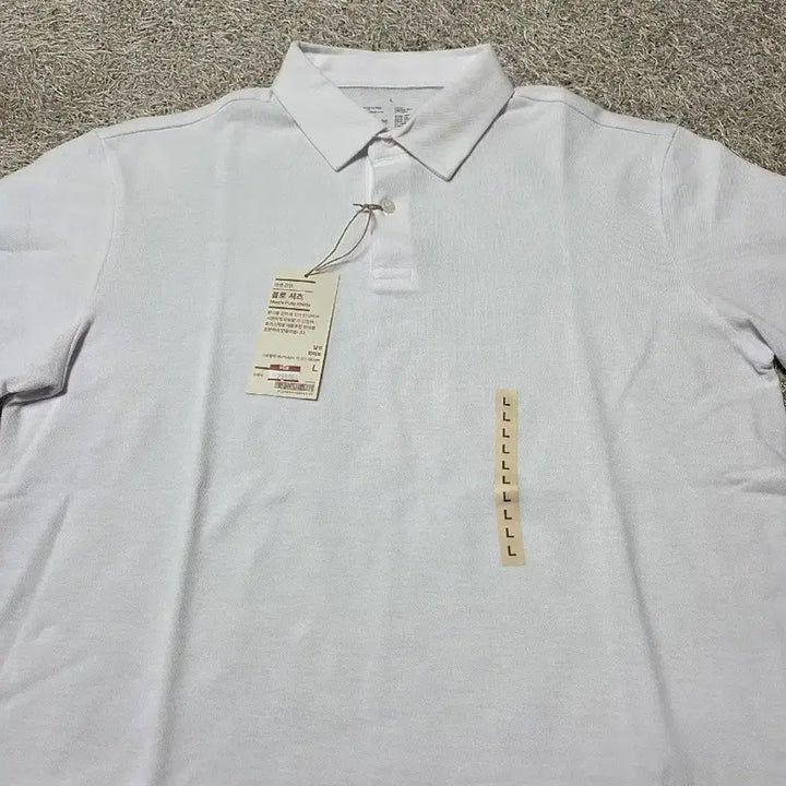 [SOLD OUT] 무지 무인양품 화이트 반팔 폴로티 L