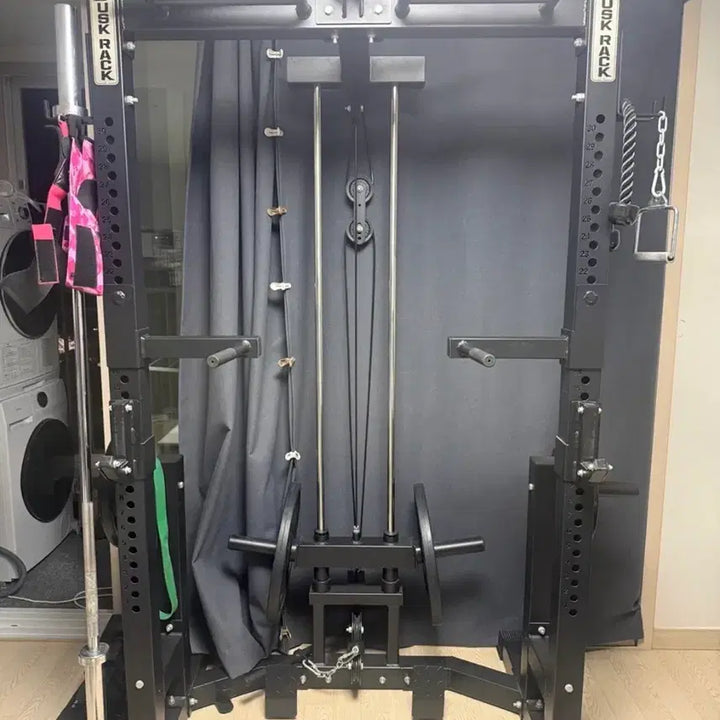 [BUNJANG] Home Gym Power Rack with Cable Machine &amp; Weight Set / 홈짐 파워랙 + 중량세트 판매합니다