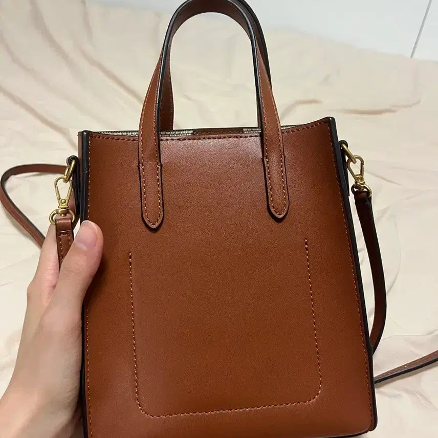 [SOLD OUT] 헤지스 브라운 미니 토트백 크로스겸용 (덤증정)