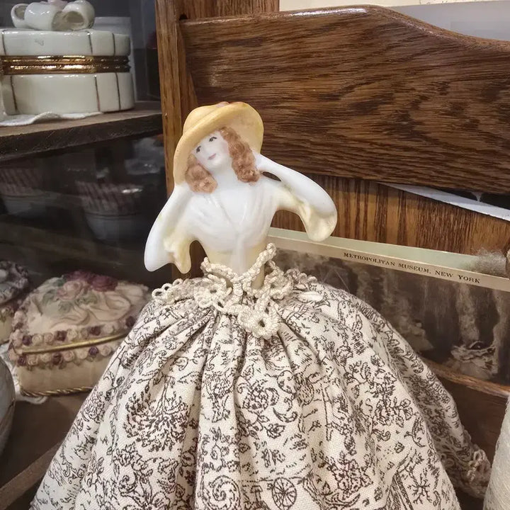 [BUNJANG] Vintage French Bisque Half-Doll Pincushion / 빈티지 프랑스 비스크 하프돌 핀쿠션