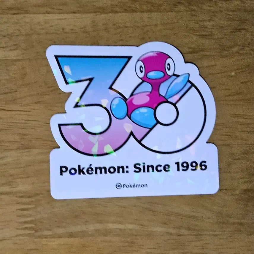 [BUNJANG] Pokemon 30th Anniversary Logo Sticker Porygon2 / 포켓몬 30주년 로고 스티커 폴리곤2 판매합니다.