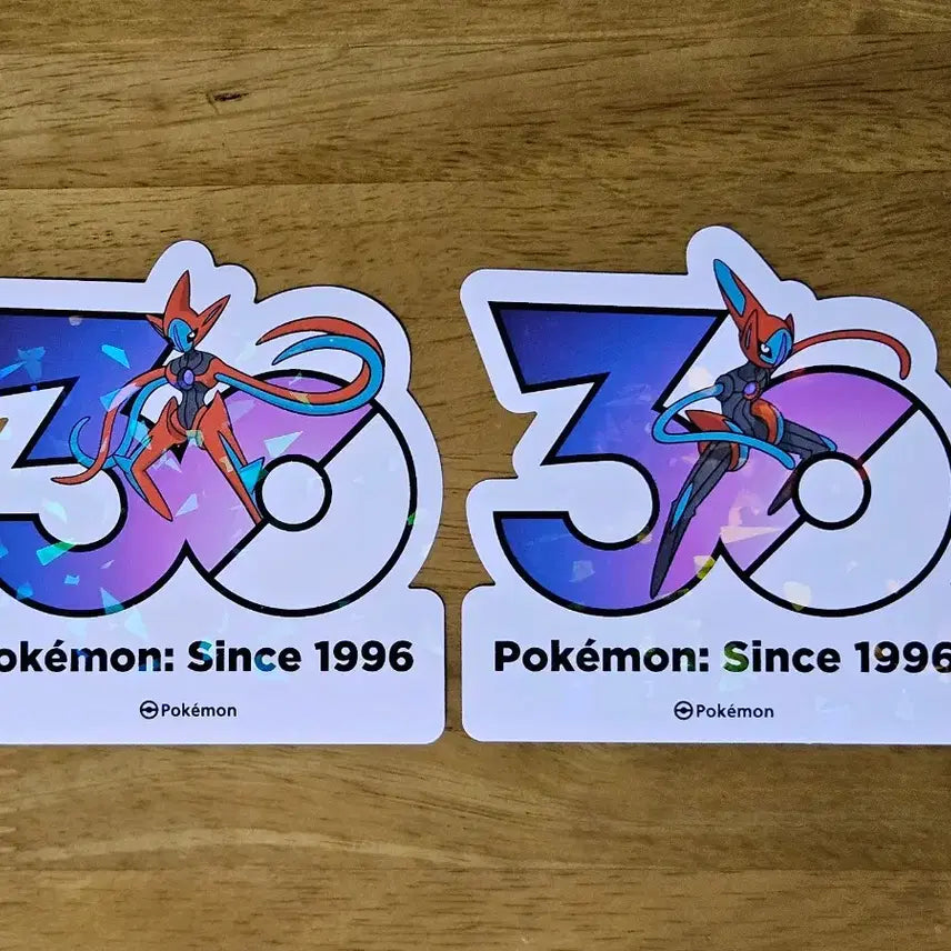 [BUNJANG] Pokemon 30th Anniversary Logo Stickers Deoxys Set / 포켓몬 30주년 로고 스티커 테오키스 세트 판매합니다.