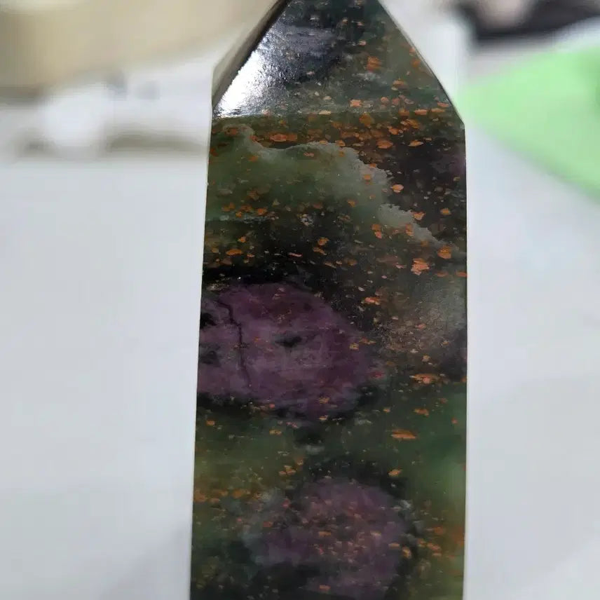 [BUNJANG] Natural Ruby in Zoisite Tower &amp; Natural Citrine Mini Tower Set / 천연 루비 인 조이사이트 타워  및 천연 황수정(시트린) 초미니 타워 원
