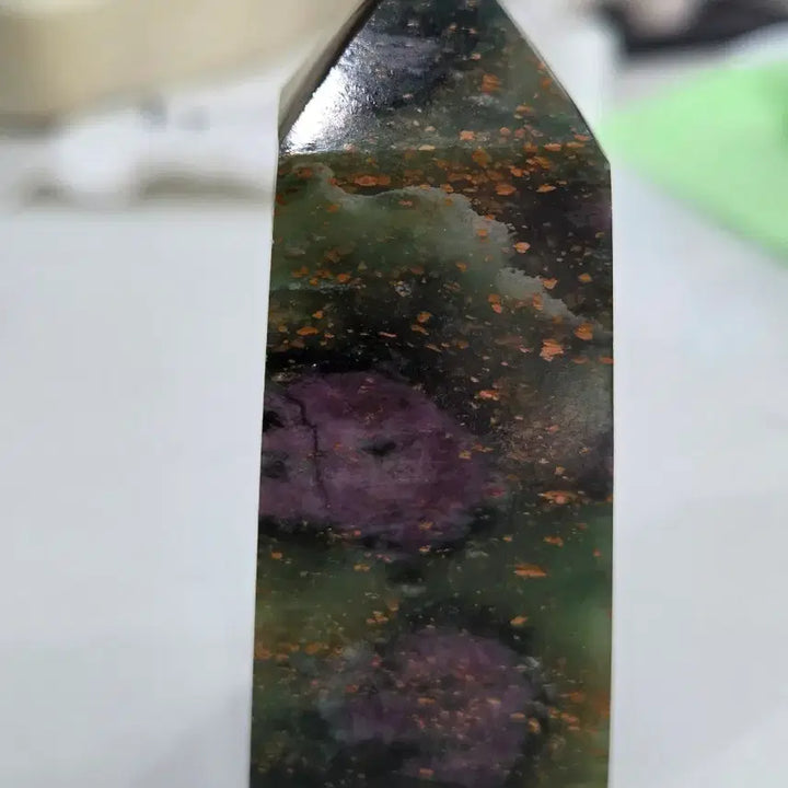 [BUNJANG] Natural Ruby in Zoisite Tower &amp; Natural Citrine Mini Tower Set / 천연 루비 인 조이사이트 타워  및 천연 황수정(시트린) 초미니 타워 원
