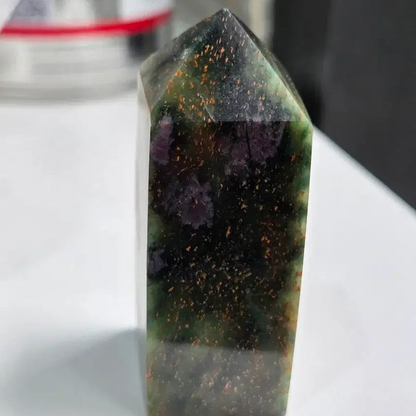 [BUNJANG] Natural Ruby in Zoisite Tower &amp; Natural Citrine Mini Tower Set / 천연 루비 인 조이사이트 타워  및 천연 황수정(시트린) 초미니 타워 원