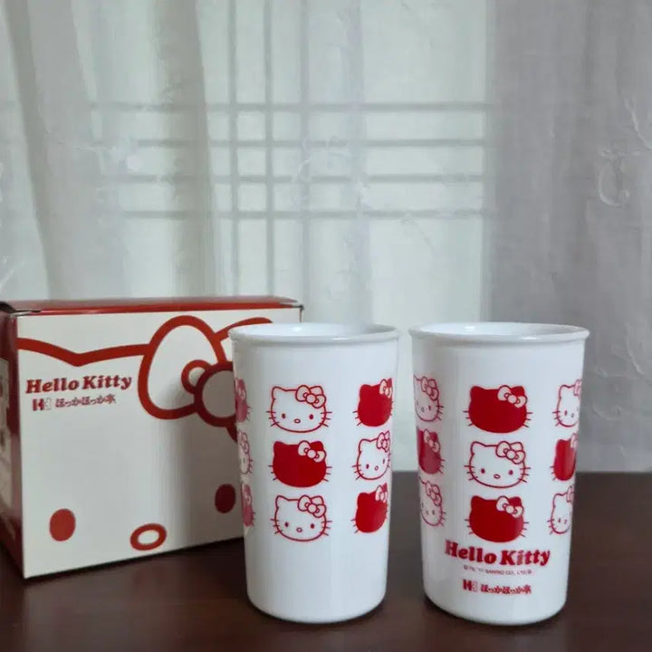 [BUNJANG] 2011 Hello Kitty x Hokahokatei Milk Glass Cup / 2011년 헬로 키티x호카호카테이 밀크글라스 컵