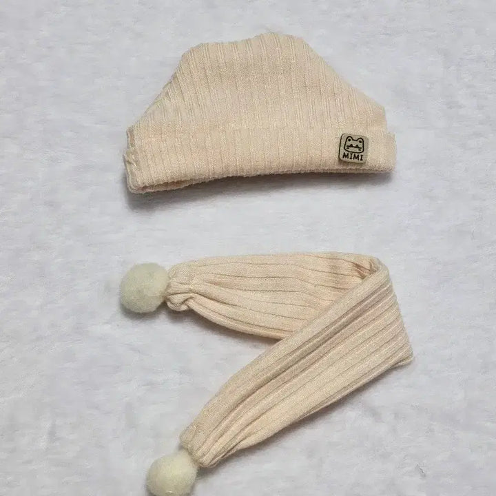 [BUNJANG] Obitsu 11 Knit Hat + Scarf Set / 오비츠11 니트모자+목도리 OB11 인형옷 악세
