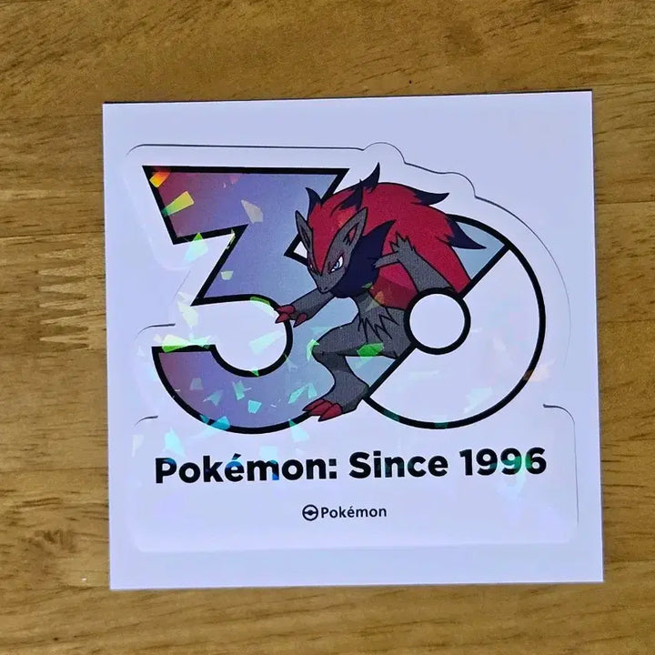 [BUNJANG] Pokemon 30th Anniversary Logo Sticker Zoroark / 포켓몬 30주년 로고 스티커 조로아크 판매합니다.