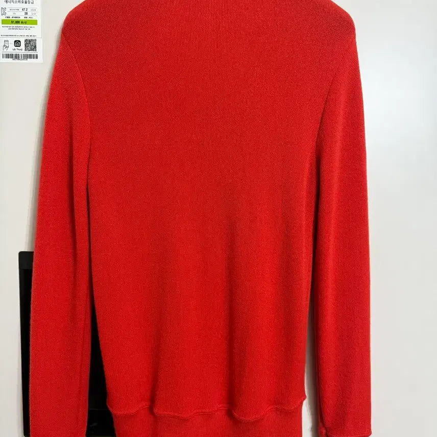 [BUNJANG] Lacoste Deep Orange V-Neck Wool Knit Cardigan Size 3 (95-100) / 라코스테 진한 오렌지 브이넥 울 니트 가디건 3 사이즈 (95-100)