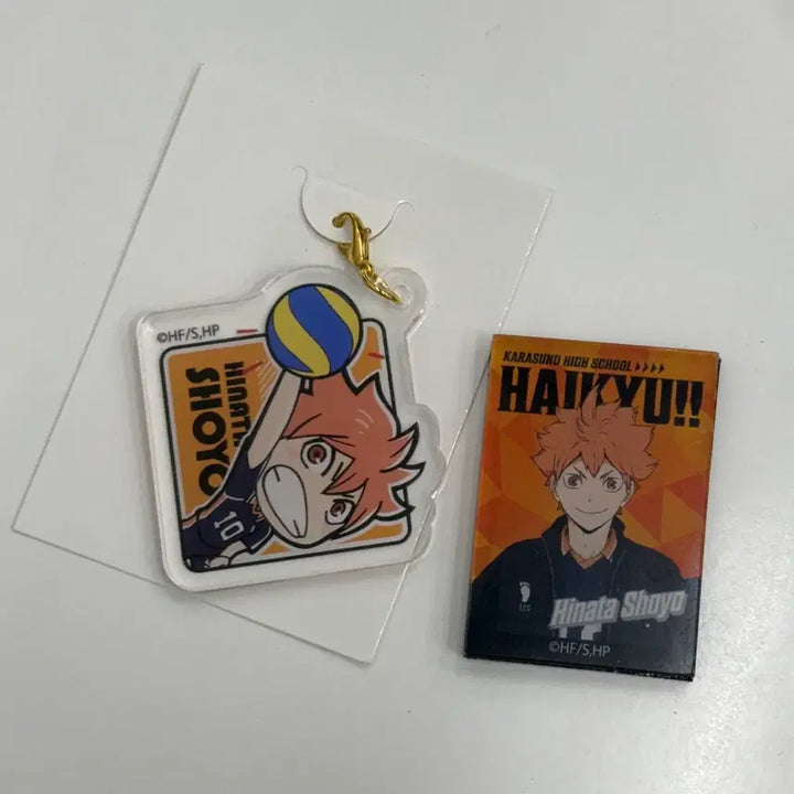 [BUNJANG] Haikyuu!! Hinata Shoyo Set - Daiso Acrylic Charm &amp; Magnet / 하이큐 다이소 히나타 쇼요 세트 카라스노 아크릴참 아크릴마그넷