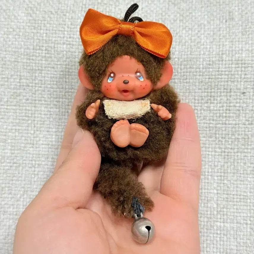 [BUNJANG] Vintage Monchhichi Doll Orange Ribbon / 빈티지 몬치치 설명읽어주세요!