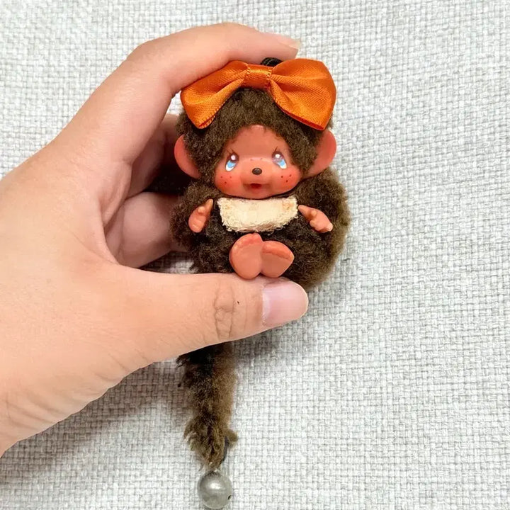 [BUNJANG] Vintage Monchhichi Doll Orange Ribbon / 빈티지 몬치치 설명읽어주세요!